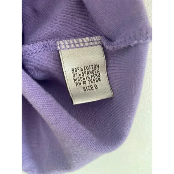 Chico's Purple V-Neck Short Sleeve True Color Tee Size 1 Cotton/Spandex Blend - Picture 4 of 5